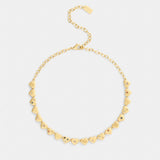 Coach Heart Choker Necklace Gold Multi
