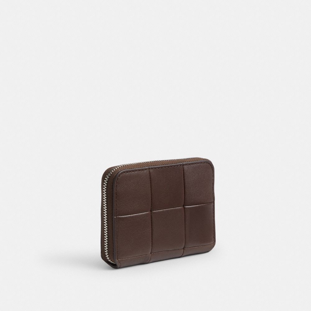 Coach Zip Around Wallet In Checkerboard Upcrafted Leather Maple 1