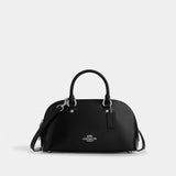 Coach Lara Satchel Bag Silver Black