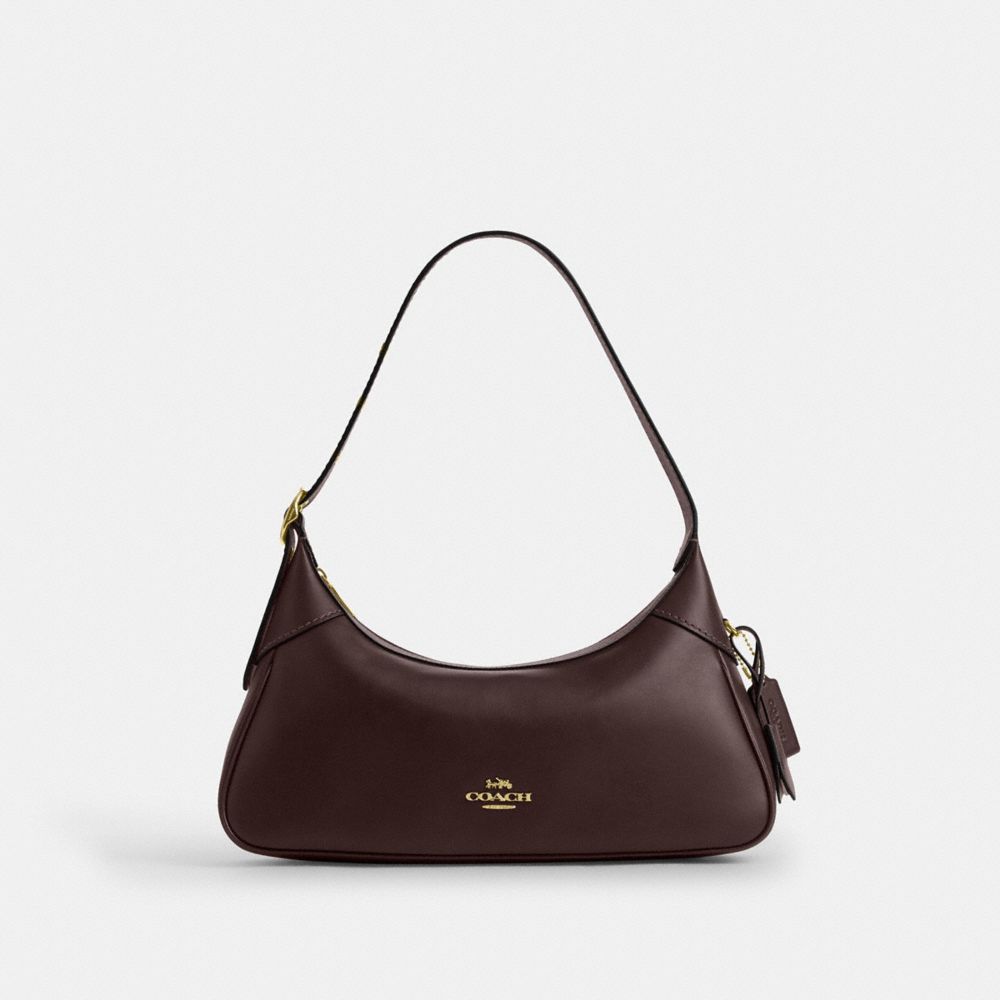 Coach Ella Small Shoulder Bag Gold Espresso