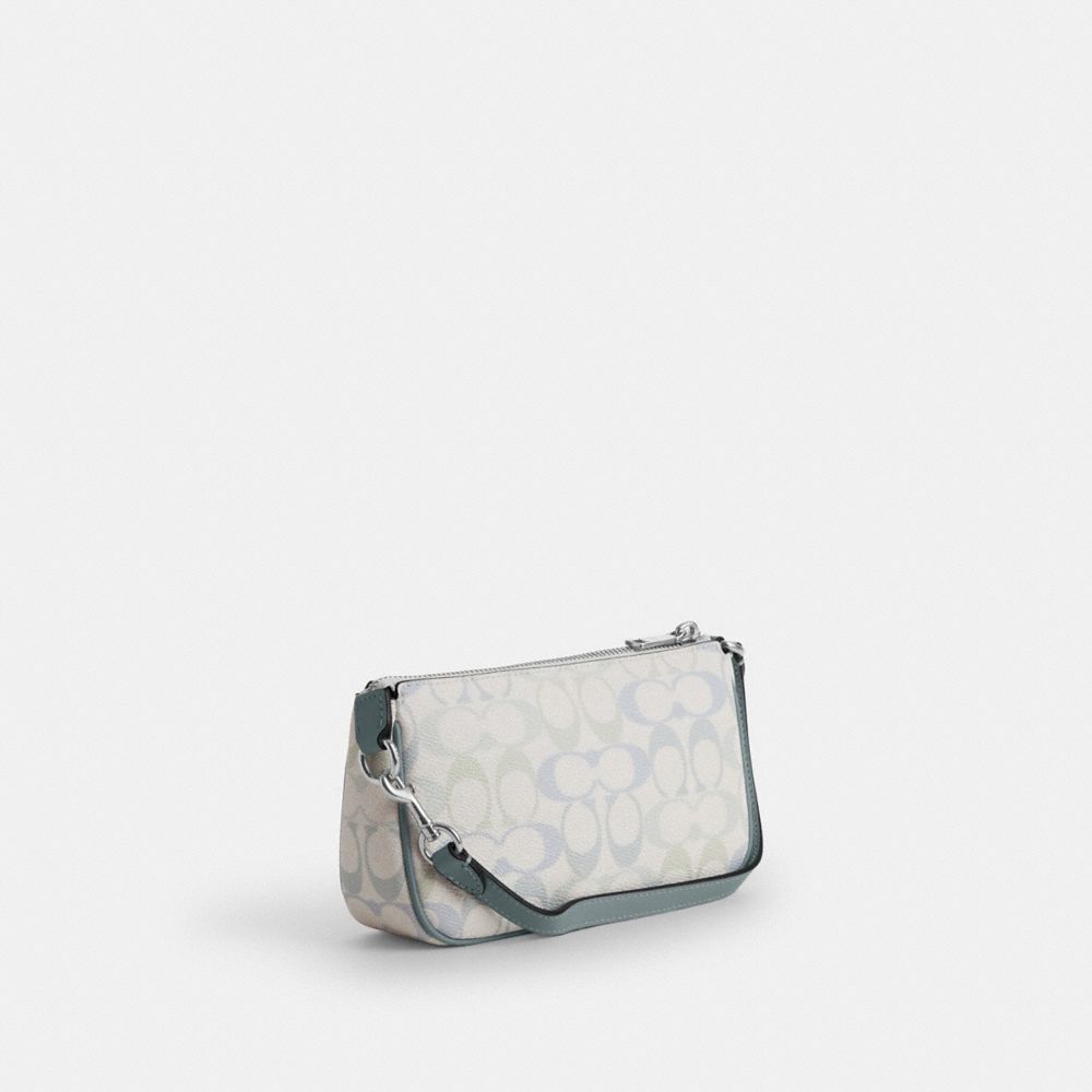 Coach Nolita 19 In Signature Canvas Silver Chalk Blue