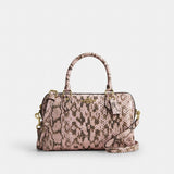 Coach Rowan Satchel Bag Gold Pink