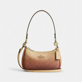 Coach Teri Mini Crossbody Bag In Ombre Signature Canvas Gold Sunset
