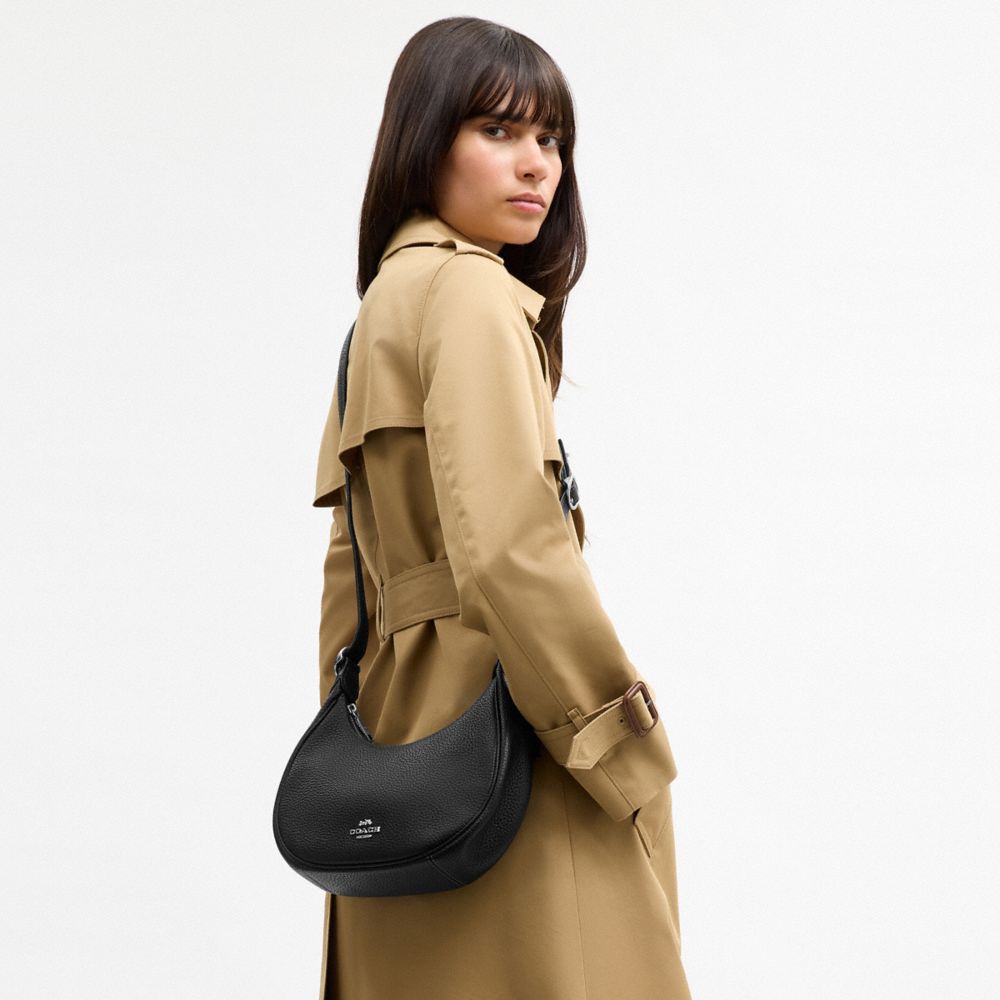 Coach Emily Shoulder Bag Silver Black