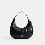 Coach Emily Shoulder Bag With Quilting Gold Black