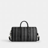Coach Venturer Bag In Signature Canvas With Stripes Gunmetal Black Grey