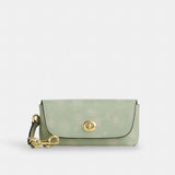 Coach Sunglasses Case With Floral Print Gold Pale Green