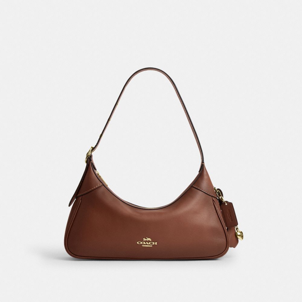 Coach Ella Small Shoulder Bag Gold Redwood