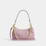 Coach Teri Shoulder Bag With Quilting Gold Carnation