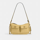 Coach Twin Turnlock Waverly Bag Brass Vanilla