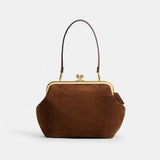 Coach Kisslock Frame Bag 27 Brass Warm Brown