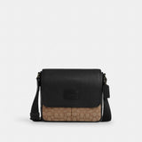 Coach Sprint Map Bag 25 In Signature Jacquard Gunmetal Tan Black