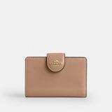 Coach Medium Corner Zip Wallet Gold Taupe