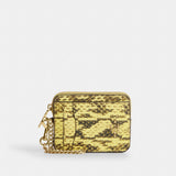 Coach Zip Card Case Gold Yellow