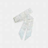 Coach Signature Silk Skinny Scarf Chalk Blue