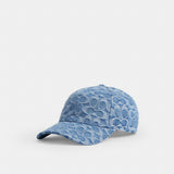 Coach Signature Denim Baseball Hat Denim