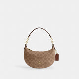 Coach Mini Payton Bag In Signature Canvas Gold Tan Brown