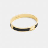 Coach C Hinged Bangle Gold Black