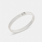 Coach Pavé C Hinged Bangle Silver
