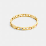 Coach Stars And Hearts Hinged Bangle Gold Multi