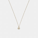 Coach Signature Crystal Pearl Pendant Necklace Gold