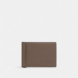 Coach Slim Money Clip Billfold Wallet Gunmetal Dark Stone