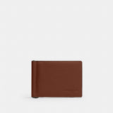 Coach Slim Money Clip Billfold Wallet Gunmetal Sable