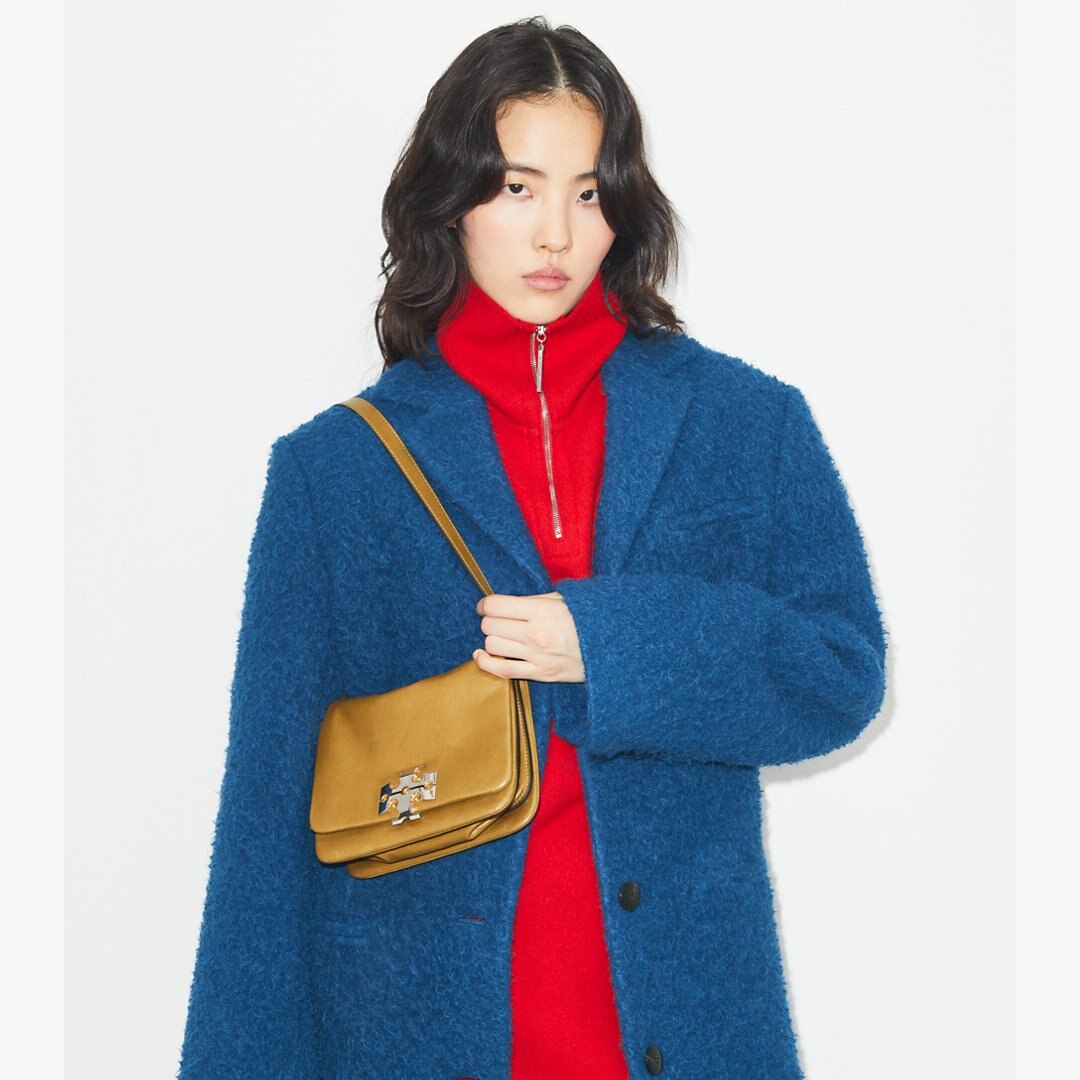 Tory Burch Charlie Shoulder Bag WREN BROWN