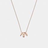 Coach Signature Rondell Necklace Rose Gold