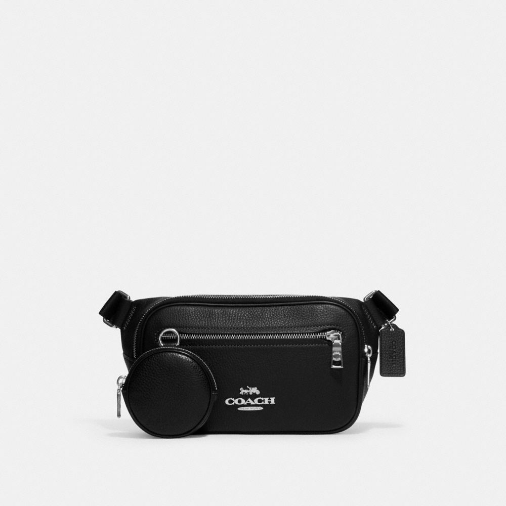 Coach Elias Belt Bag Silver Black