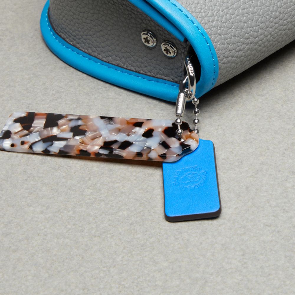 Coach Wavy Dinky Bag In Coachtopia Leather Washed Steel Surf Blue