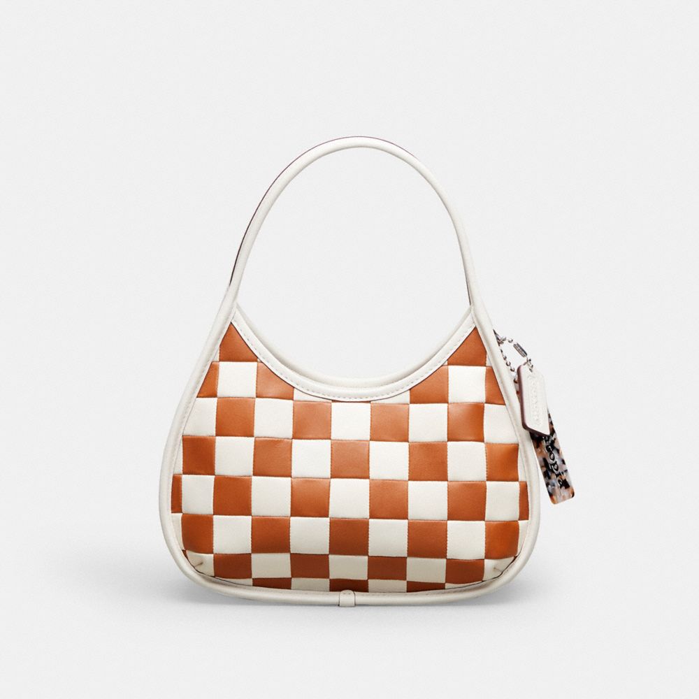 Coach Ergo Bag In Checkerboard Upcrafted Leather Burnished Amber Chalk