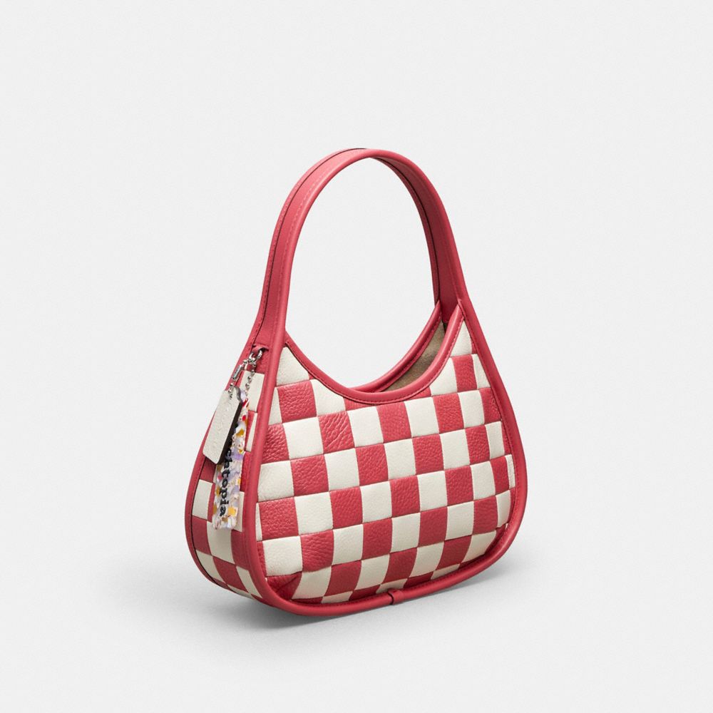 Coach Ergo Bag In Checkerboard Upcrafted Leather Pink Chalk