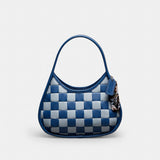 Coach Ergo Bag In Checkerboard Upcrafted Leather Grey Blue Blue