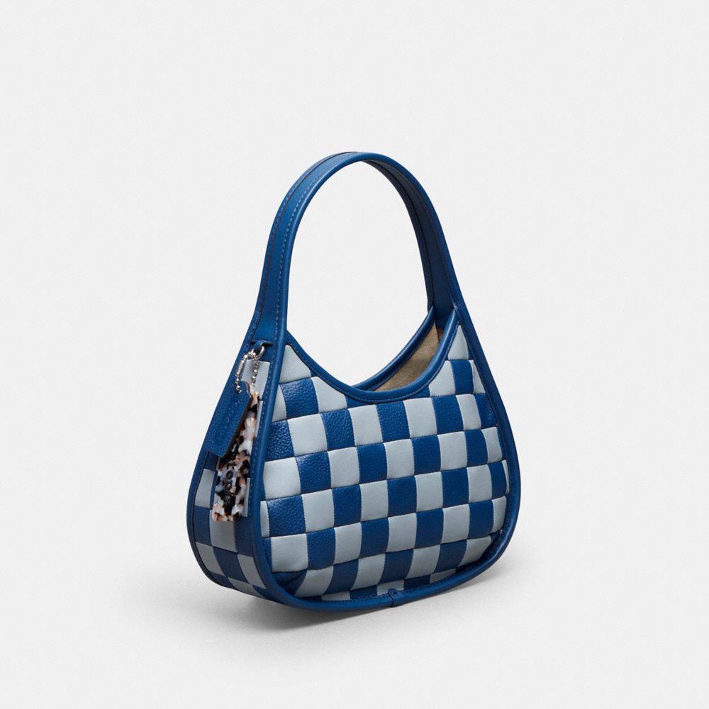 Coach Ergo Bag In Checkerboard Upcrafted Leather Grey Blue Blue