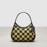 Coach Ergo Bag With Woven Checkerboard In Repurposed Leather Dark Fern Sunflower
