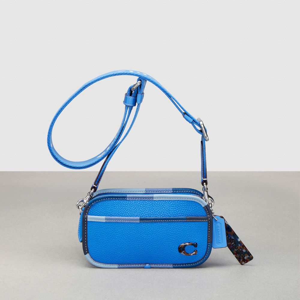 Coach Crossbody Belt Bag In Coachtopia Leather With Colorful Binding Vintage Blue Multi