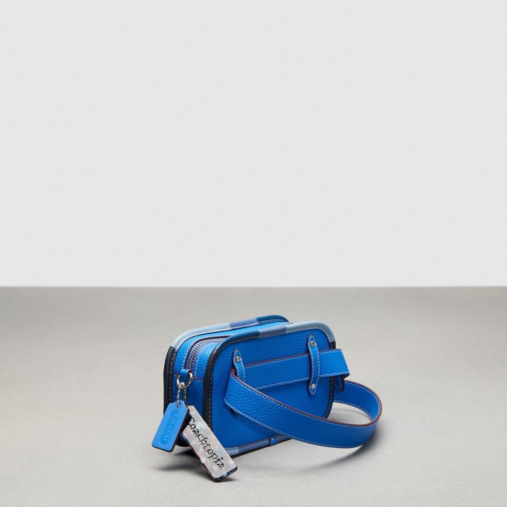 Coach Crossbody Belt Bag In Coachtopia Leather With Colorful Binding Vintage Blue Multi