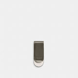 Coach Money Clip Gunmetal Chalk