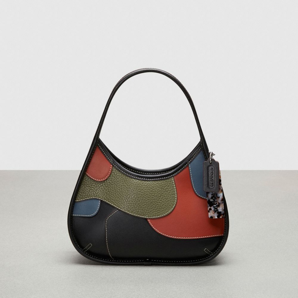 Coach Ergo Bag In Upcrafted Leather Army Green Rust Multi