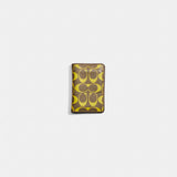 Coach Restored Card Wallet In Signature Leather Army Green Key Lime