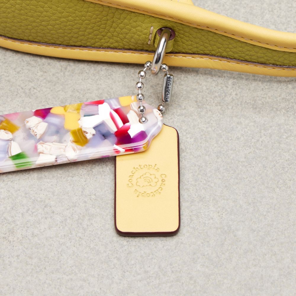 Coach Mini Ergo Bag In Coachtopia Leather Lime Green Sunflower