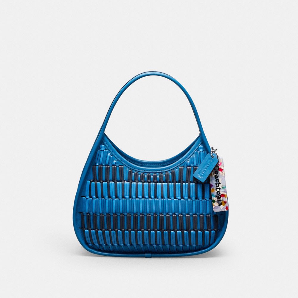 Coach Ergo Bag In Basket Weave Upcrafted Leather Racer Blue Multi