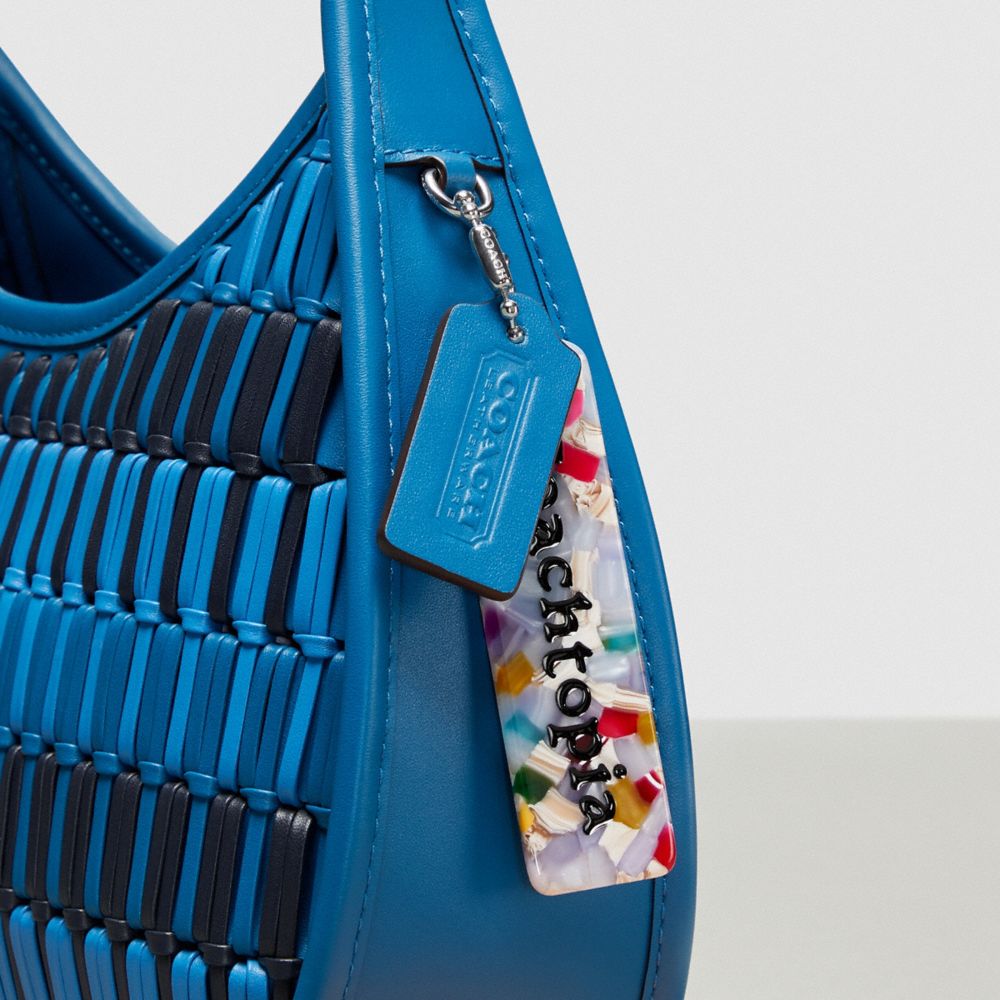 Coach Ergo Bag In Basket Weave Upcrafted Leather Racer Blue Multi