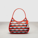 Coach Ergo Bag In Wavy Appliqué Upcrafted Leather Mango Powder Blue Multi