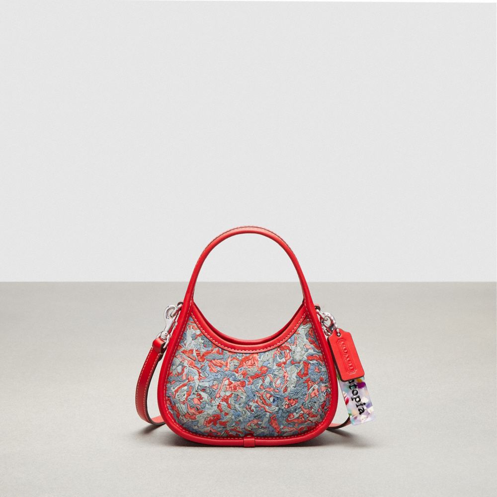 Coach Mini Ergo Bag In Upcrushed Upcrafted Leather Miami Red Multi