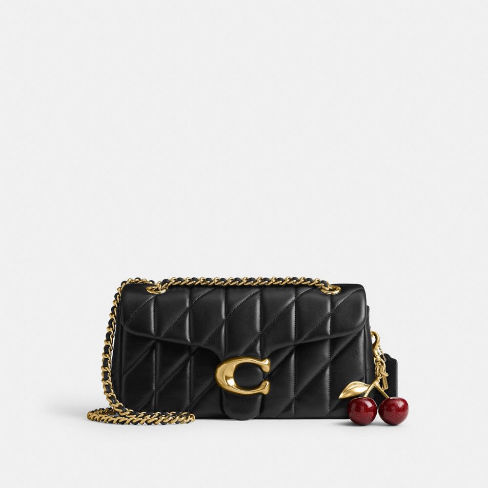 Coach Tabby Shoulder Bag 26 With Pillow Quilting Brass Black