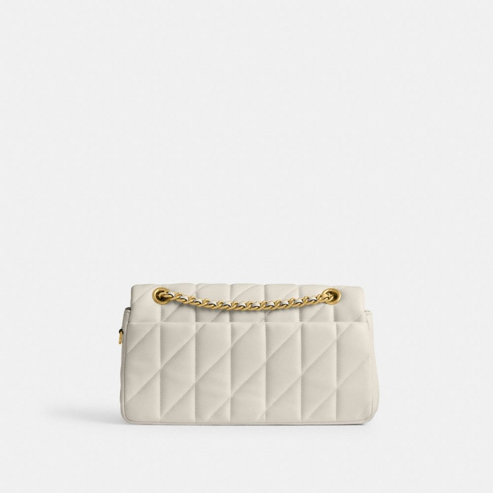 Coach Tabby Shoulder Bag 26 With Pillow Quilting Brass Chalk