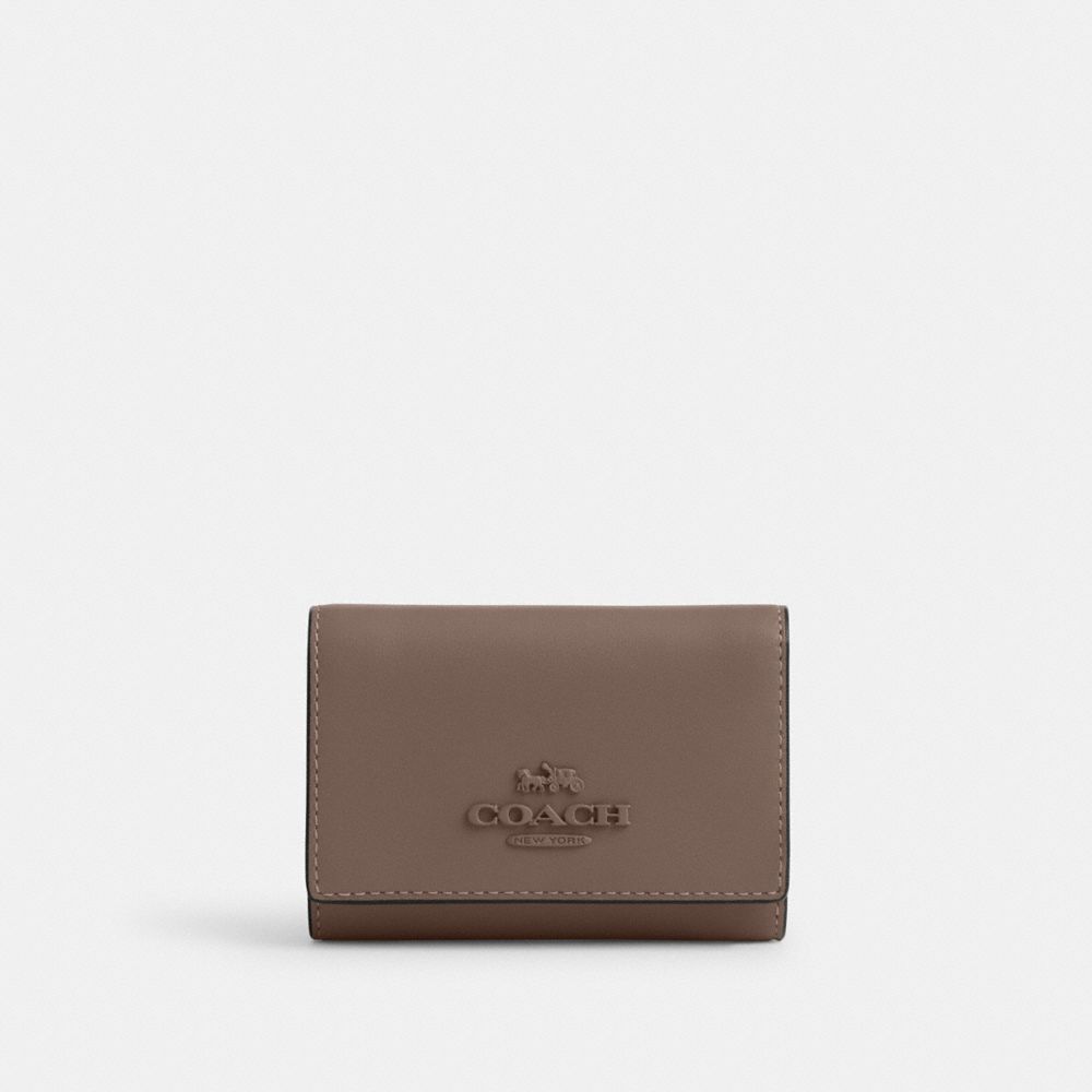 Coach Micro Wallet Gold Dark Stone