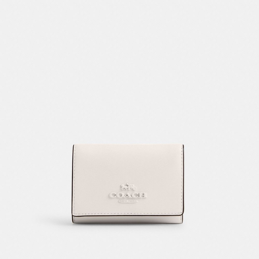 Coach Micro Wallet Silver Chalk